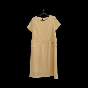 Vintage BFA Classics Yellow Dress. Size 12P.